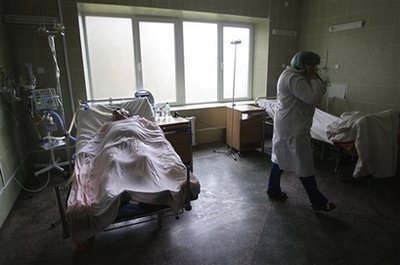 Ukraine Swine Flu Bolnica u gradu Lviv, na zapadu Ukrajine, nema više mjesta za nove pacijente oboljele od težih oblika Nove gripe.